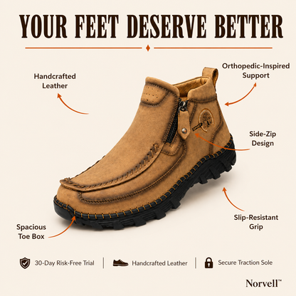 No-Bend Comfort Leather Boots