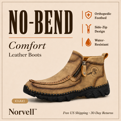 No-Bend Comfort Leather Boots